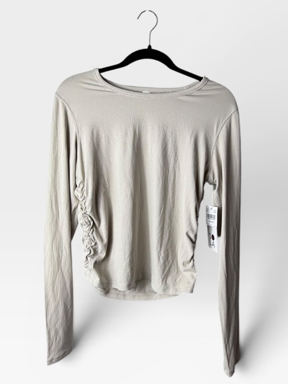 SoLa Veronica Longsleeve Size Large Side Cinch Basic NWT (E)